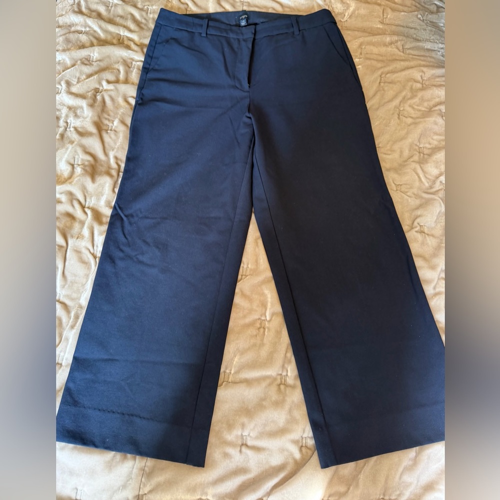 J. Crew Wide Leg Pants in Navy